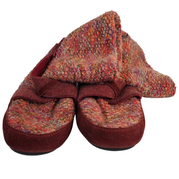 Women's Acorn Pull-On Wool Slipper Boots Multicolor 8/9 - Picture 1 of 8
